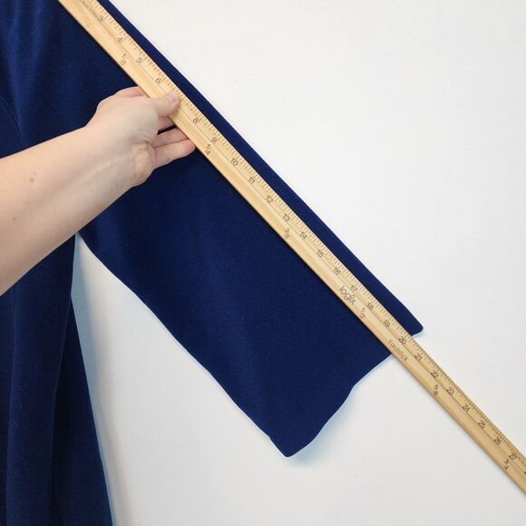 Vintage Vanity Fair Velour Housecoat Robe Size M Blue Button Up Long Sleeve - Picture 10 of 13